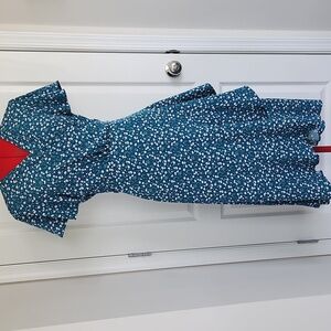 Imysty Womens Boho Floral Printed V Neck Wrap Dresses Short Sleeve Casual Beach